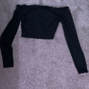 Black Crop Top from Shein